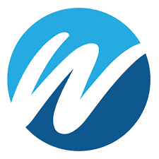WinningWays logo, blue circle with stylized white "W", branding, digital marketing, business success icon.